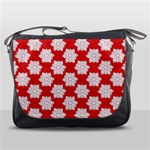Christmas Snowflakes Background Pattern Messenger Bag