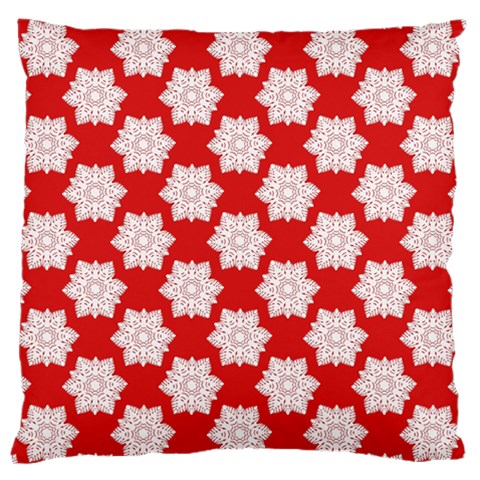 Christmas Snowflakes Background Pattern Large Cushion Case (One Side) from ArtsNow.com Front