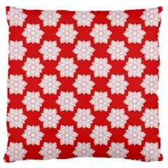 Christmas Snowflakes Background Pattern Large Cushion Case (Two Sides) from ArtsNow.com Back