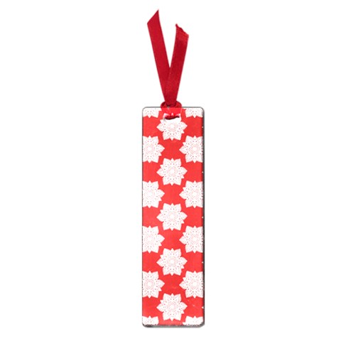 Christmas Snowflakes Background Pattern Small Book Marks from ArtsNow.com Front