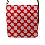 Christmas Snowflakes Background Pattern Flap Closure Messenger Bag (L)