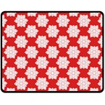 Christmas Snowflakes Background Pattern Two Sides Fleece Blanket (Medium)