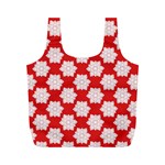 Christmas Snowflakes Background Pattern Full Print Recycle Bag (M)