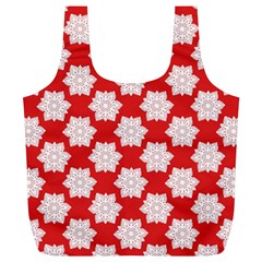 Christmas Snowflakes Background Pattern Full Print Recycle Bag (XL) from ArtsNow.com Front