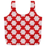 Christmas Snowflakes Background Pattern Full Print Recycle Bag (XL)