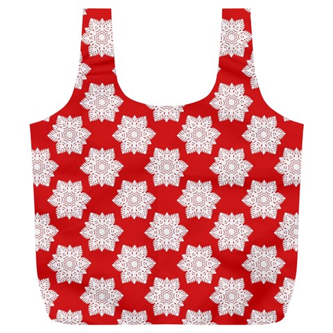 Christmas Snowflakes Background Pattern Full Print Recycle Bag (XL) from ArtsNow.com Back