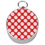 Christmas Snowflakes Background Pattern Silver Compasses