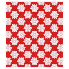 Christmas Snowflakes Background Pattern Drawstring Pouch (Small) from ArtsNow.com Back
