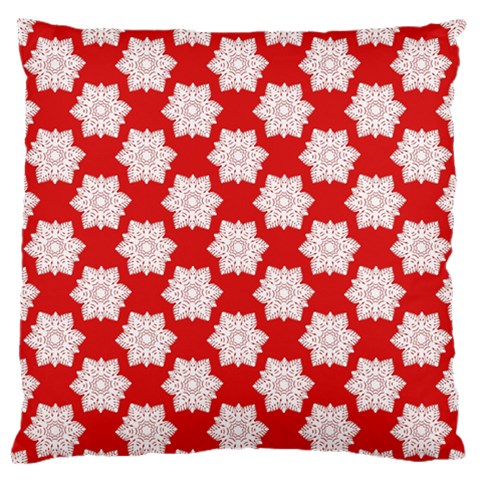 Christmas Snowflakes Background Pattern Large Premium Plush Fleece Cushion Case (One Side) from ArtsNow.com Front