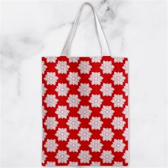 Christmas Snowflakes Background Pattern Zipper Classic Tote Bag from ArtsNow.com Back