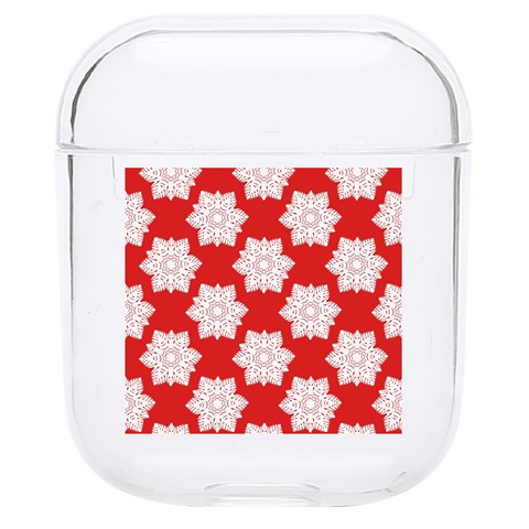 Christmas Snowflakes Background Pattern Hard PC AirPods 1/2 Case from ArtsNow.com Front