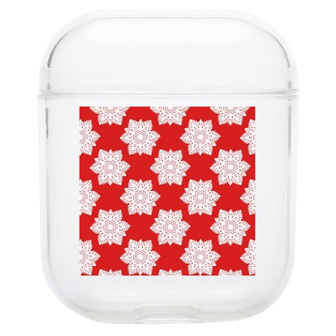 Christmas Snowflakes Background Pattern Soft TPU AirPods 1/2 Case from ArtsNow.com Front
