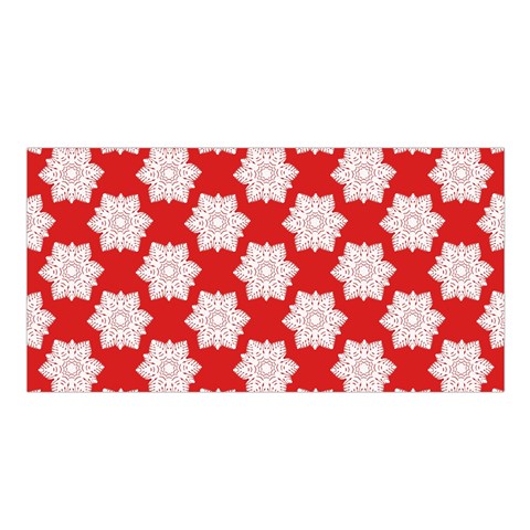 Christmas Snowflakes Background Pattern Satin Shawl 45  x 80  from ArtsNow.com Front