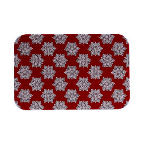 Christmas Snowflakes Background Pattern Open Lid Metal Box (Silver)   from ArtsNow.com Front