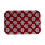 Christmas Snowflakes Background Pattern Open Lid Metal Box (Silver)  