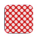 Christmas Snowflakes Background Pattern Square Metal Box (Black)