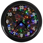 Christmas Lights Wall Clock (Black)