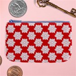 Christmas Snowflakes Background Pattern Large Coin Purse