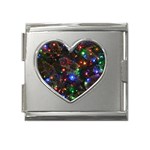 Christmas Lights Mega Link Heart Italian Charm (18mm)