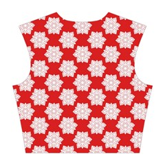Christmas Snowflakes Background Pattern Cotton Crop Top from ArtsNow.com Back