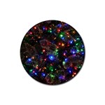 Christmas Lights Rubber Coaster (Round)