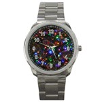 Christmas Lights Sport Metal Watch