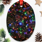 Christmas Lights Oval Ornament (Two Sides)