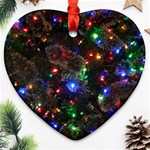 Christmas Lights Heart Ornament (Two Sides)