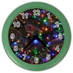 Christmas Lights Color Wall Clock