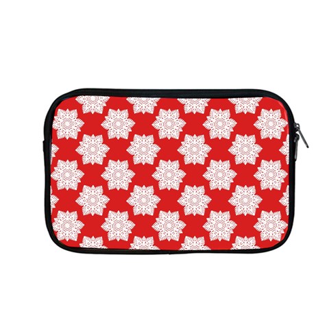 Christmas Snowflakes Background Pattern Apple MacBook Pro 13  Zipper Case from ArtsNow.com Front