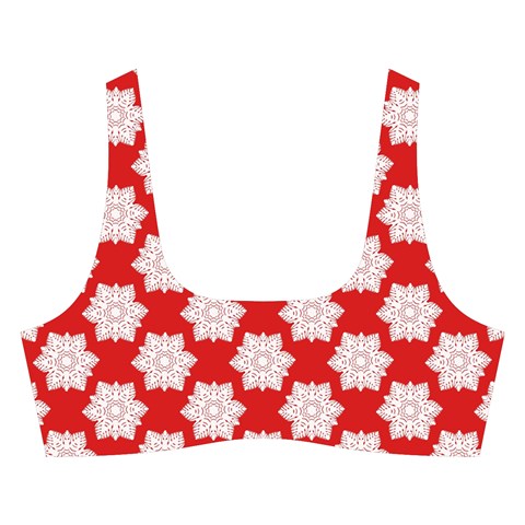 Christmas Snowflakes Background Pattern Cross Back Hipster Bikini Set from ArtsNow.com Front
