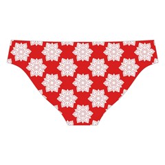 Christmas Snowflakes Background Pattern Cross Back Hipster Bikini Set from ArtsNow.com Back Under