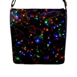 Christmas Lights Flap Closure Messenger Bag (L)