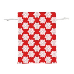Christmas Snowflakes Background Pattern Lightweight Drawstring Pouch (L) from ArtsNow.com Front