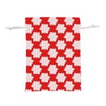 Christmas Snowflakes Background Pattern Lightweight Drawstring Pouch (L)