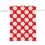 Christmas Snowflakes Background Pattern Lightweight Drawstring Pouch (XL)