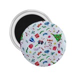 New Year Christmas Winter Pattern 2.25  Magnets
