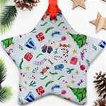 New Year Christmas Winter Pattern Ornament (Star)