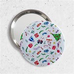 New Year Christmas Winter Pattern 2.25  Handbag Mirrors