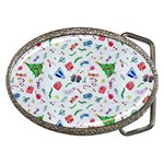 New Year Christmas Winter Pattern Belt Buckles