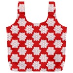 Christmas Snowflakes Background Pattern Full Print Recycle Bag (XXL)