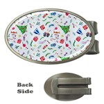 New Year Christmas Winter Pattern Money Clips (Oval) 