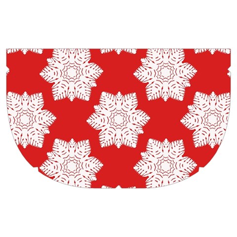 Christmas Snowflakes Background Pattern Make Up Case (Medium) from ArtsNow.com Side Left