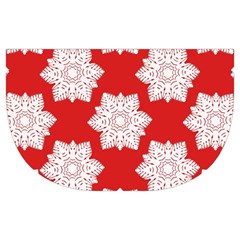 Christmas Snowflakes Background Pattern Make Up Case (Medium) from ArtsNow.com Side Left