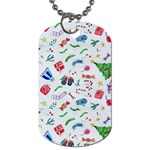 New Year Christmas Winter Pattern Dog Tag (One Side)