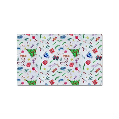 New Year Christmas Winter Pattern Sticker Rectangular (10 pack) from ArtsNow.com Front