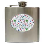 New Year Christmas Winter Pattern Hip Flask (6 oz)