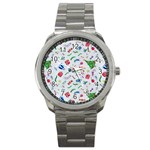New Year Christmas Winter Pattern Sport Metal Watch