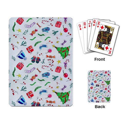 New Year Christmas Winter Pattern Playing Cards Single Design (Rectangle) from ArtsNow.com Back