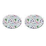 New Year Christmas Winter Pattern Cufflinks (Oval)